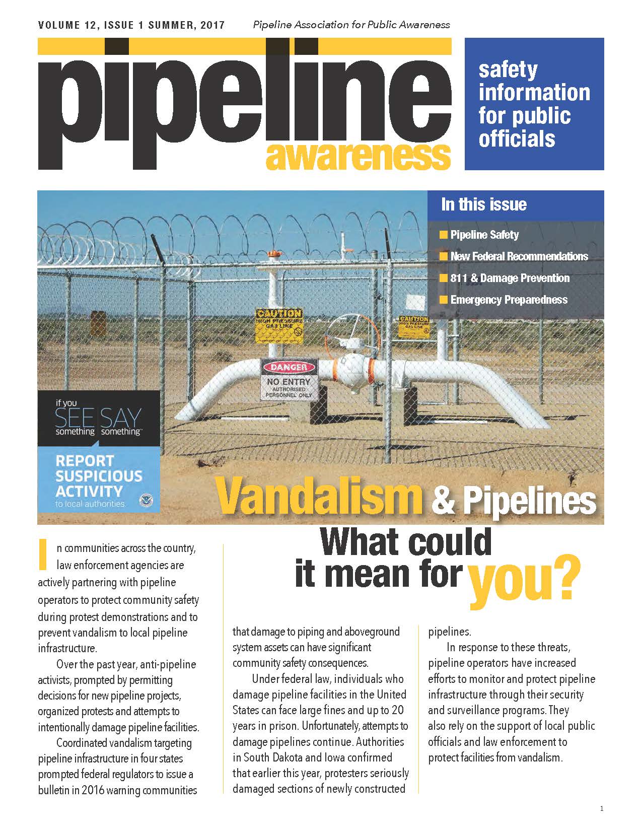 Pipeline Awareness Newsletter